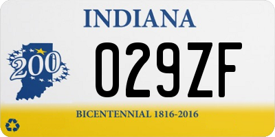 IN license plate 029ZF