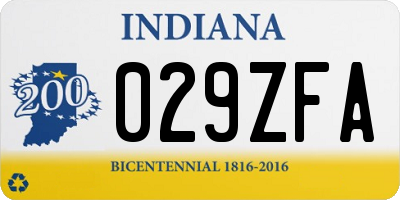 IN license plate 029ZFA