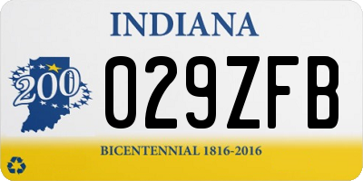 IN license plate 029ZFB