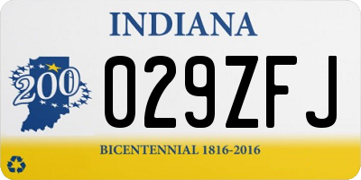IN license plate 029ZFJ