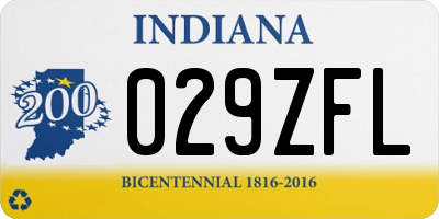 IN license plate 029ZFL