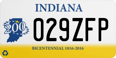IN license plate 029ZFP