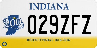 IN license plate 029ZFZ