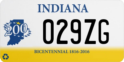 IN license plate 029ZG