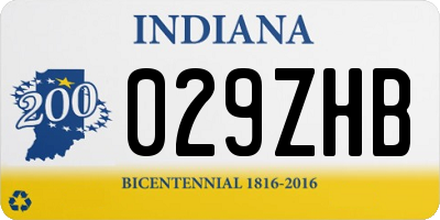 IN license plate 029ZHB