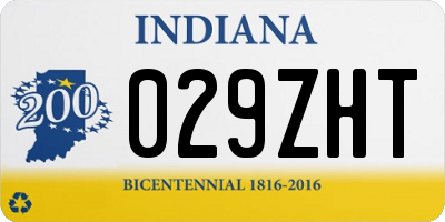 IN license plate 029ZHT