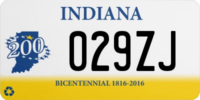 IN license plate 029ZJ