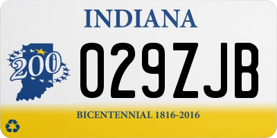 IN license plate 029ZJB