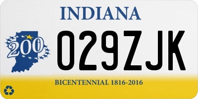 IN license plate 029ZJK