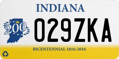 IN license plate 029ZKA