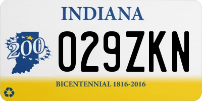 IN license plate 029ZKN