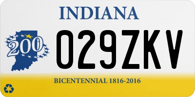 IN license plate 029ZKV