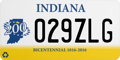 IN license plate 029ZLG
