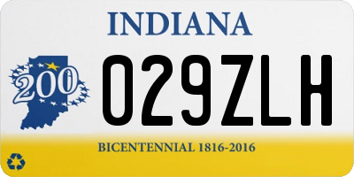 IN license plate 029ZLH
