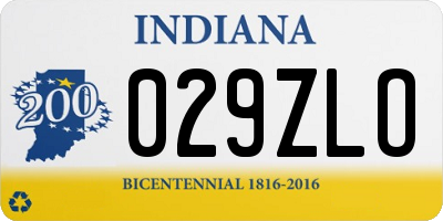 IN license plate 029ZLO