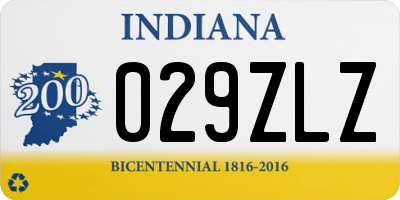 IN license plate 029ZLZ