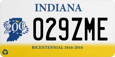 IN license plate 029ZME