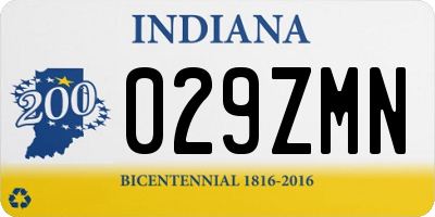 IN license plate 029ZMN