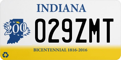 IN license plate 029ZMT