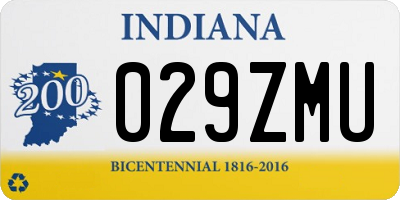IN license plate 029ZMU