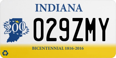 IN license plate 029ZMY