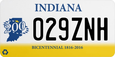 IN license plate 029ZNH