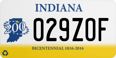 IN license plate 029ZOF