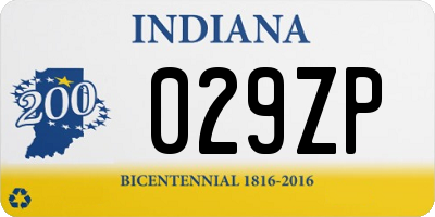 IN license plate 029ZP