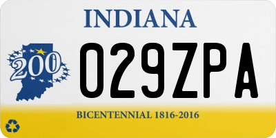 IN license plate 029ZPA