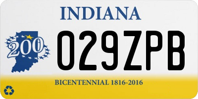 IN license plate 029ZPB