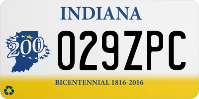 IN license plate 029ZPC