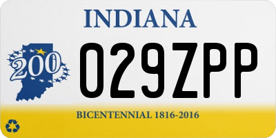 IN license plate 029ZPP