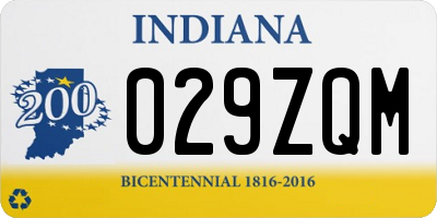 IN license plate 029ZQM