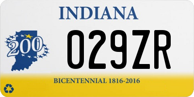 IN license plate 029ZR