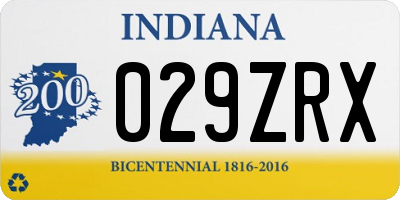 IN license plate 029ZRX