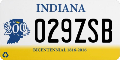 IN license plate 029ZSB