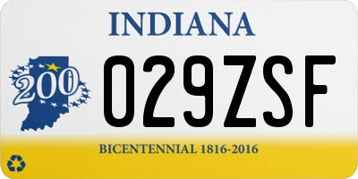 IN license plate 029ZSF