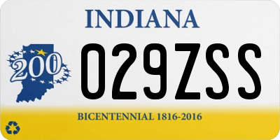 IN license plate 029ZSS