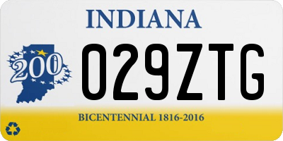 IN license plate 029ZTG