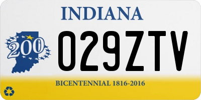 IN license plate 029ZTV