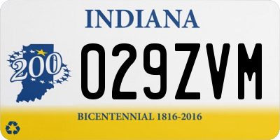 IN license plate 029ZVM