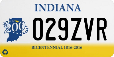 IN license plate 029ZVR