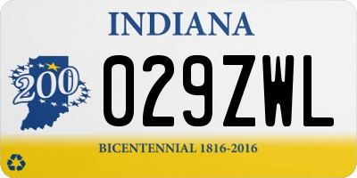 IN license plate 029ZWL
