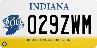 IN license plate 029ZWM