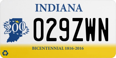 IN license plate 029ZWN