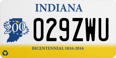 IN license plate 029ZWU