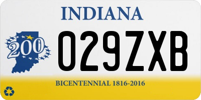 IN license plate 029ZXB