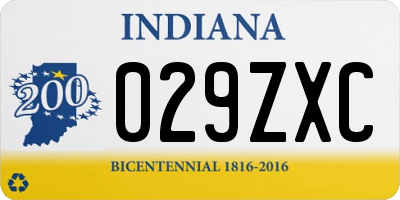 IN license plate 029ZXC
