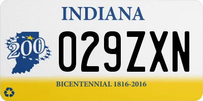 IN license plate 029ZXN