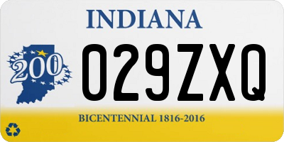IN license plate 029ZXQ